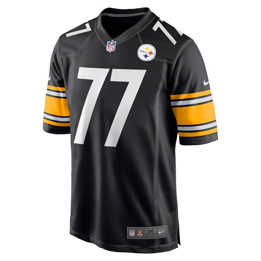 Alternative view of Broderick Jones 77 Pittsburgh Steelers Game Men Jersey - Black JS9577 nicesnker