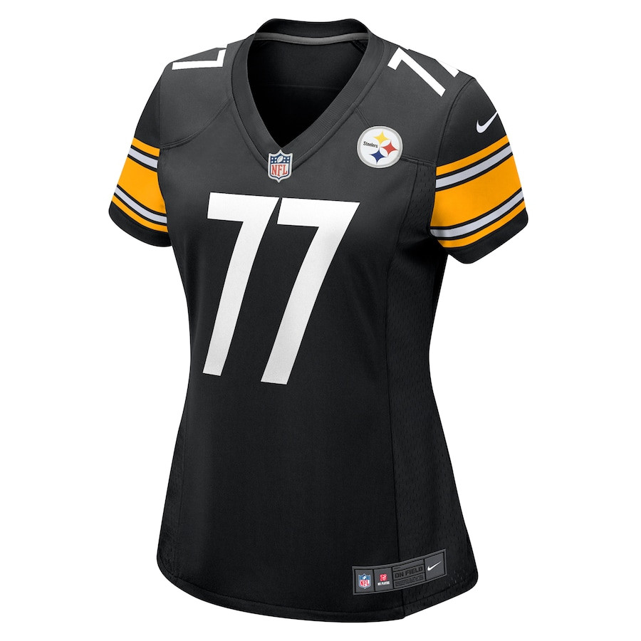 Alternative view of Broderick Jones 77 Pittsburgh Steelers Women Game Jersey - Black JS9144 nicesnker
