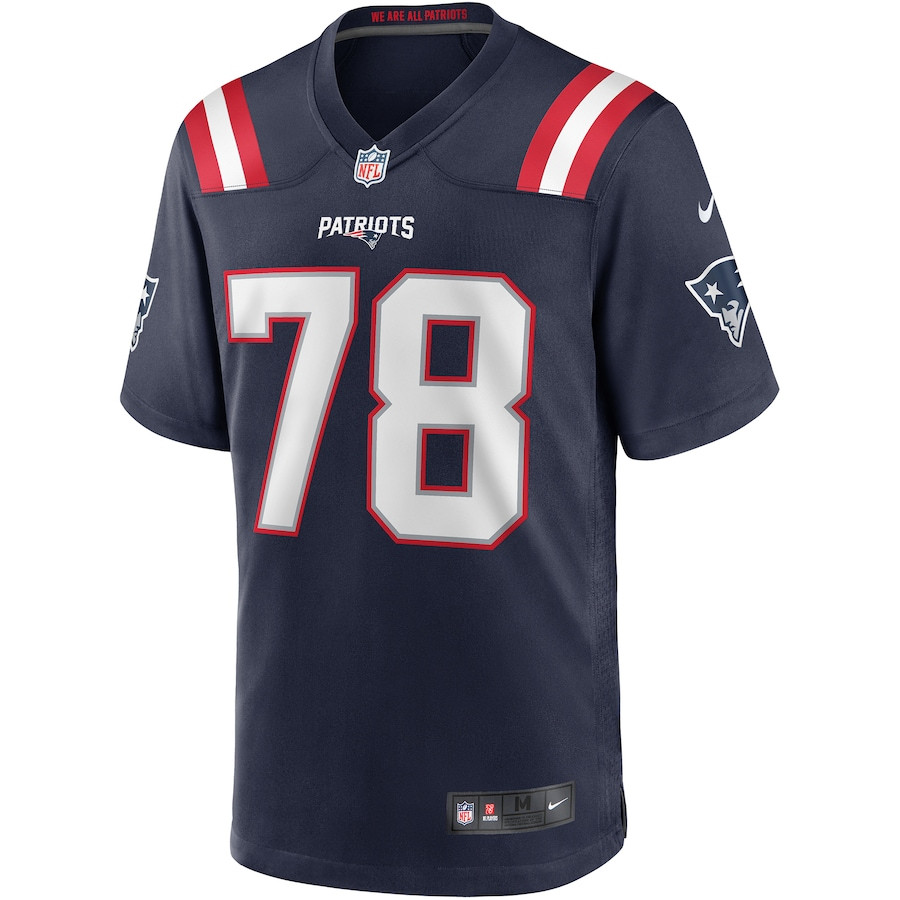 Alternative view of Bruce Armstrong 78 New England Patriots Men Game Retired Jersey - Navy JS2176 nicesnker