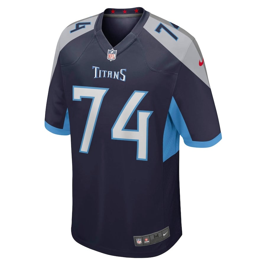 Alternative view of Bruce Matthews 74 Tennessee Titans Men Retired Jersey - Navy JS2704 nicesnker