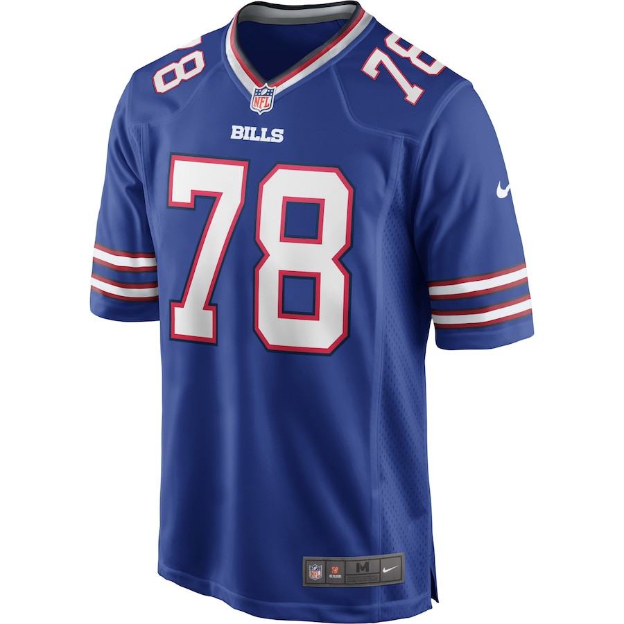Alternative view of Bruce Smith 78 Buffalo Bills Men Game Retired Jersey - Royal JS3135 nicesnker