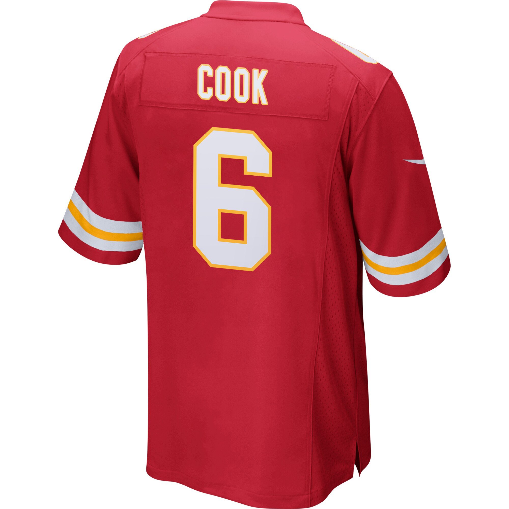 Alternative view of Bryan Cook 6 Kansas City Chiefs Super Bowl LIX Champions Patch 'New Orleans - Where Legends Are Made' EMBROIDERED Game Men Jersey - Red JS6075 nicesnker