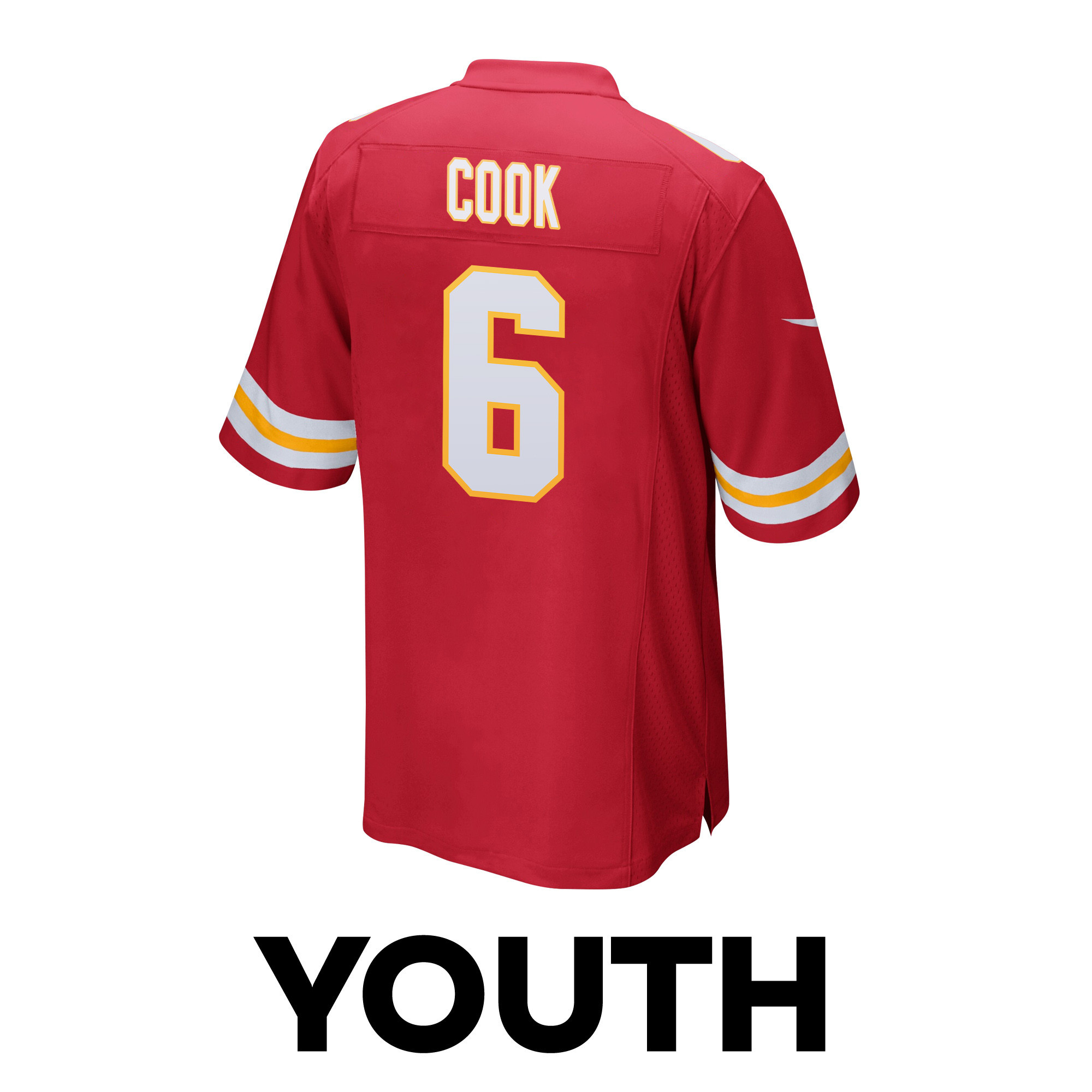 Bryan Cook 6 Kansas City Chiefs Super Bowl LVIII Champions 4 Stars Patch Game YOUTH Jersey - Red JS7307 nicesnker - Image 3