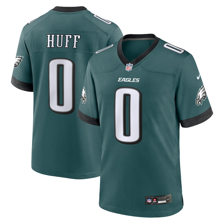 Bryce Huff 0 Philadelphia Eagles Game Men Jersey - Midnight Green JS6589 nicesnker