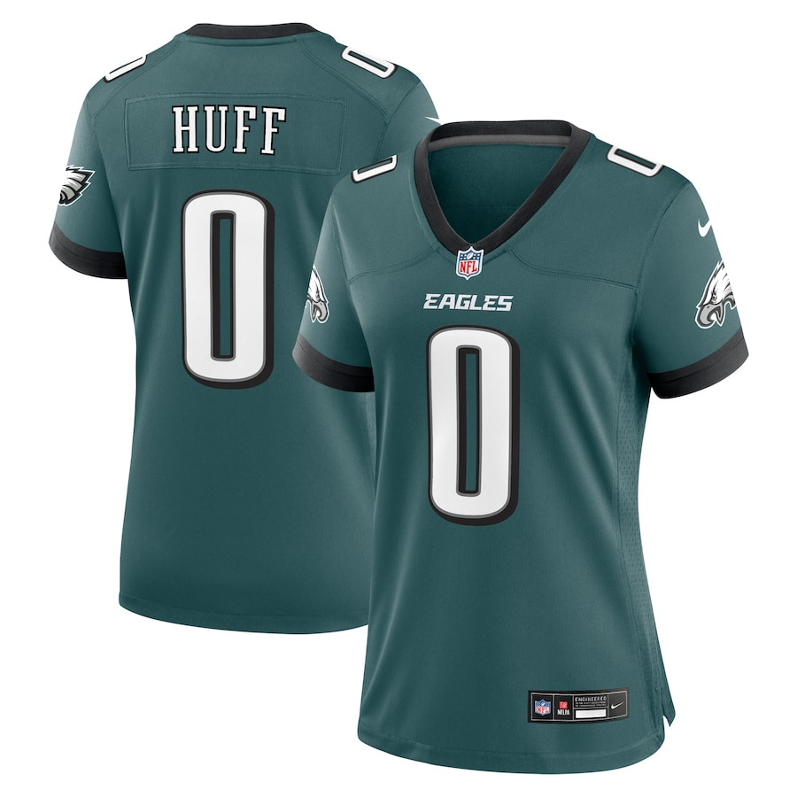 Bryce Huff 0 Philadelphia Eagles Game Women Jersey - Midnight Green JS6715 nicesnker