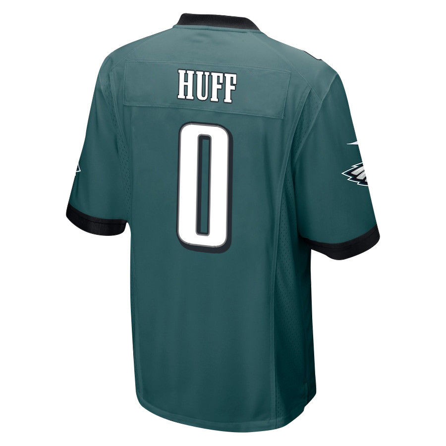 Alternative view of Bryce Huff 0 Philadelphia Eagles Super Bowl LIX Champions Patch Game Men Jersey - Midnight Green JS6072 nicesnker