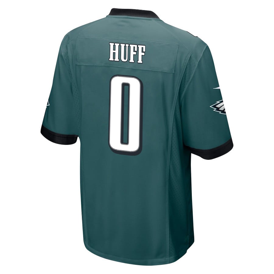Alternative view of Bryce Huff 0 Philadelphia Eagles Super Bowl LIX New Orleans Patch Game Men Jersey - Midnight Green JS6102 nicesnker
