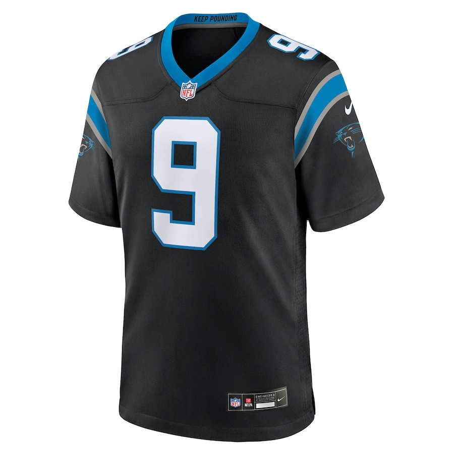 Alternative view of Bryce Young 9 Carolina Panthers Team Game Men Jersey - Black JS3240 nicesnker