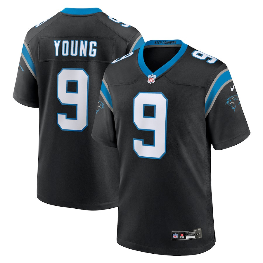 Bryce Young 9 Carolina Panthers Team Game Men Jersey - Black JS3240 nicesnker