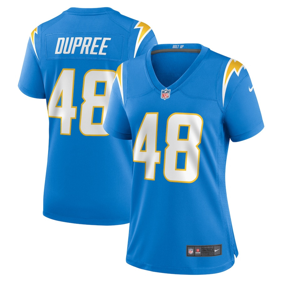 Bud Dupree 48 Los Angeles Chargers Women's Game Jersey - Powder Blue JS6684 nicesnker