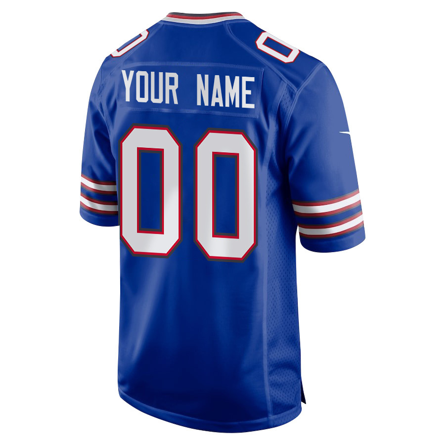 Alternative view of Buffalo Bills Super Bowl LIX New Orleans Patch Game Men Custom Jersey - Royal JS5298 nicesnker