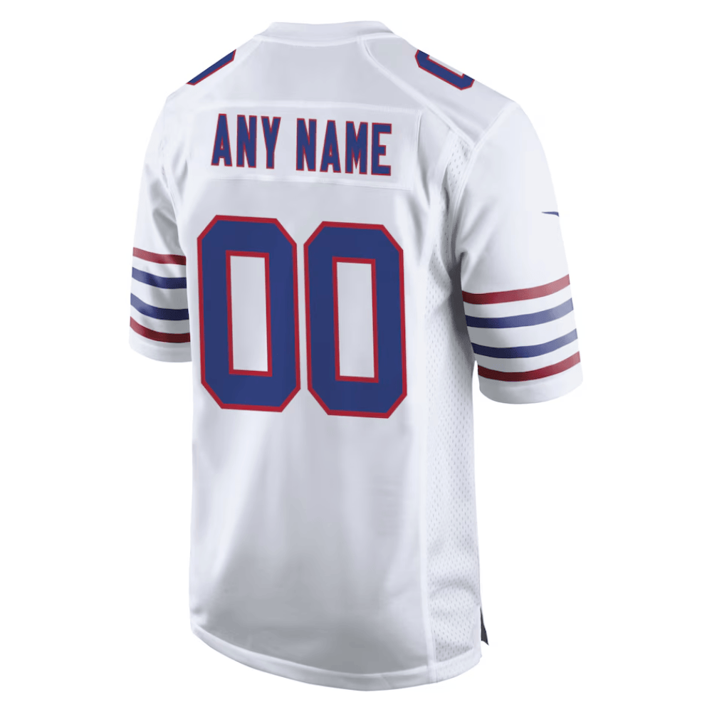 Buffalo Bills Super Bowl LIX Patch Game Men Custom Jersey - White JS3705 nicesnker - Image 3