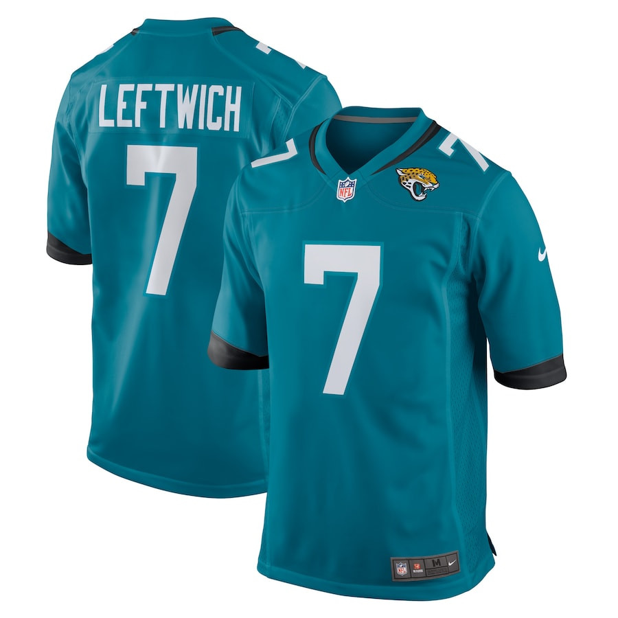 Byron Leftwich 7 Jacksonville Jaguars Men Retired Game Jersey - Teal JS2228 nicesnker