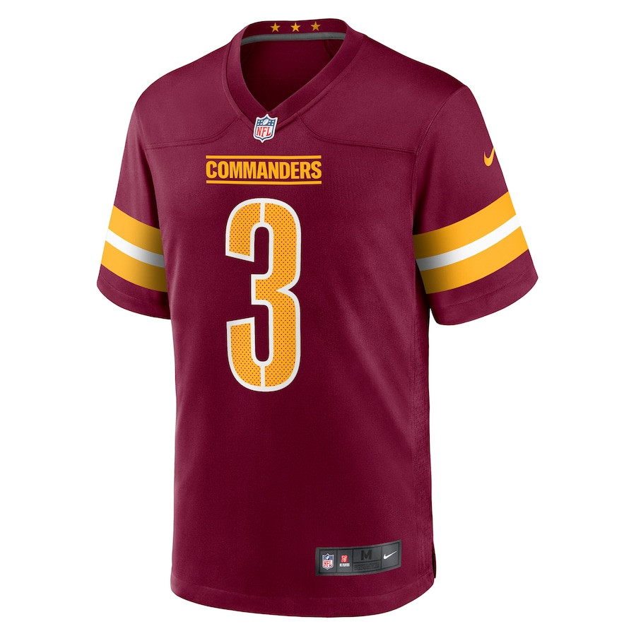 Alternative view of Cade York 3 Washington Commanders Game Men Jersey - Burgundy JS4771 nicesnker