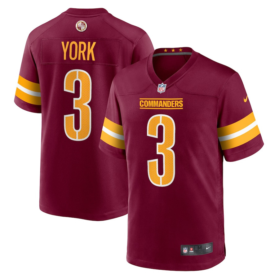 Cade York 3 Washington Commanders Game Men Jersey - Burgundy JS4771 nicesnker