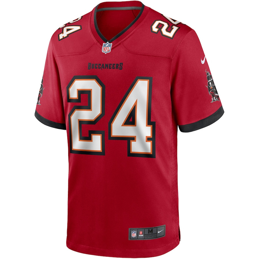 Alternative view of Cadillac Williams 24 Tampa Bay Buccaneers Men Game Retired Jersey - Red JS2905 nicesnker