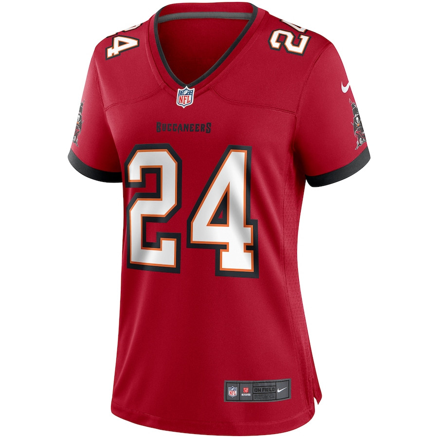 Alternative view of Cadillac Williams 24 Tampa Bay Buccaneers Women Game Retired Jersey - Red JS5567 nicesnker