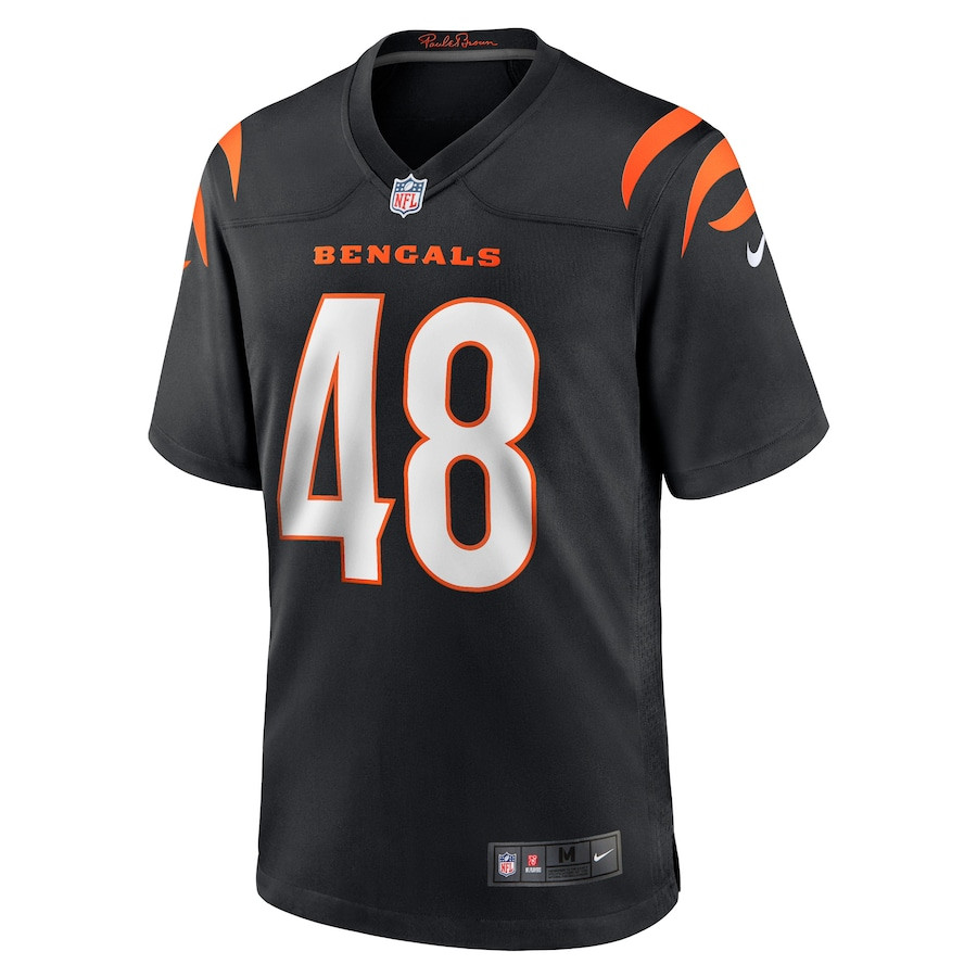 Alternative view of Cal Adomitis 48 Cincinnati Bengals Team Game Men Jersey - Black JS6173 nicesnker