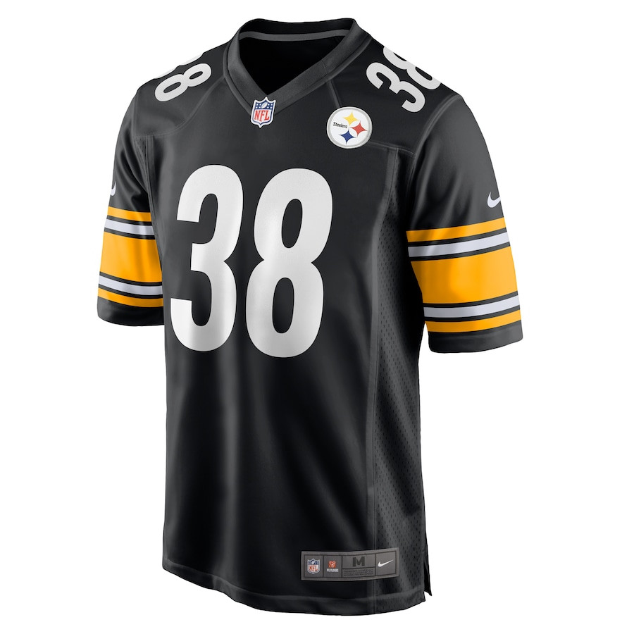 Alternative view of Caleb Johnson 38 Pittsburgh Steelers Game Men Jersey - Black JS5059 nicesnker