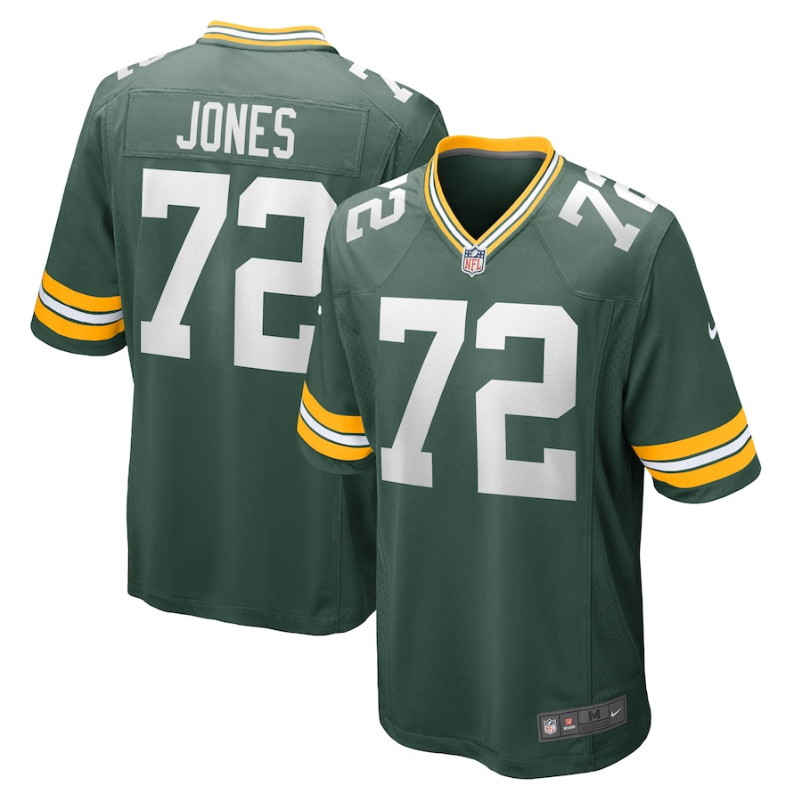 Caleb Jones 72 Green Bay Packers Men Game Jersey - Green JS7265 nicesnker