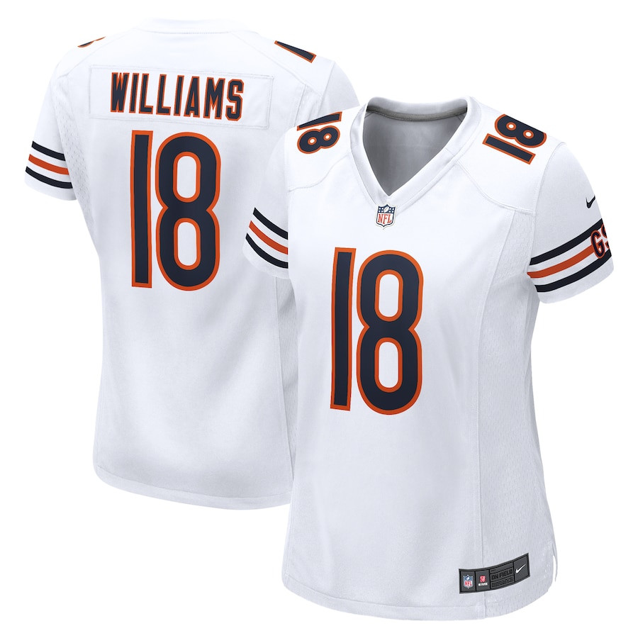 Caleb Williams 18 Chicago Bears 2024 NFL Draft Game Player Jersey - White JS3394 nicesnker