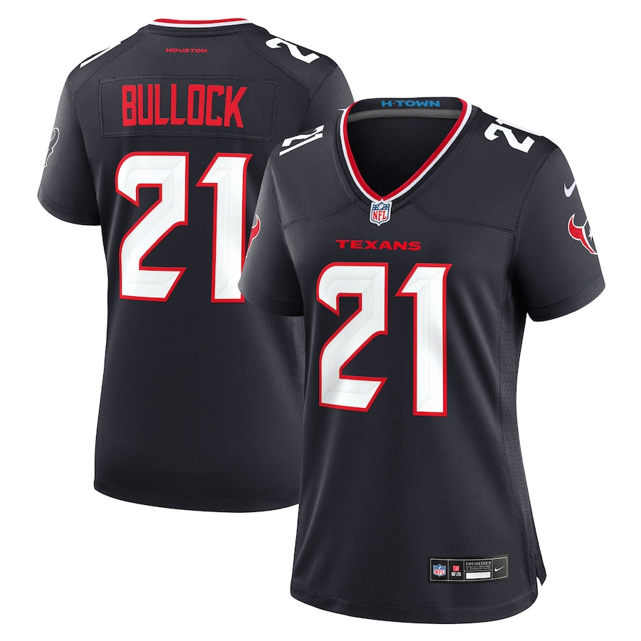 Calen Bullock 21 Houston Texans Women's Team Game Jersey - Navy JS1939 nicesnker
