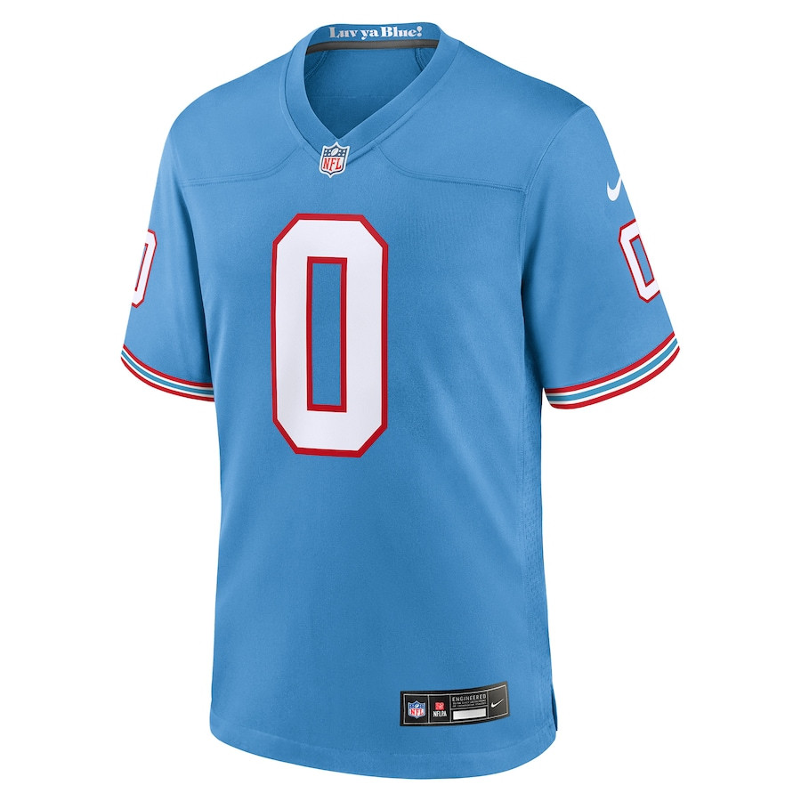 Alternative view of Calvin Ridley 0 Tennessee Titans Alternate Game Men Jersey - Light Blue JS2319 nicesnker