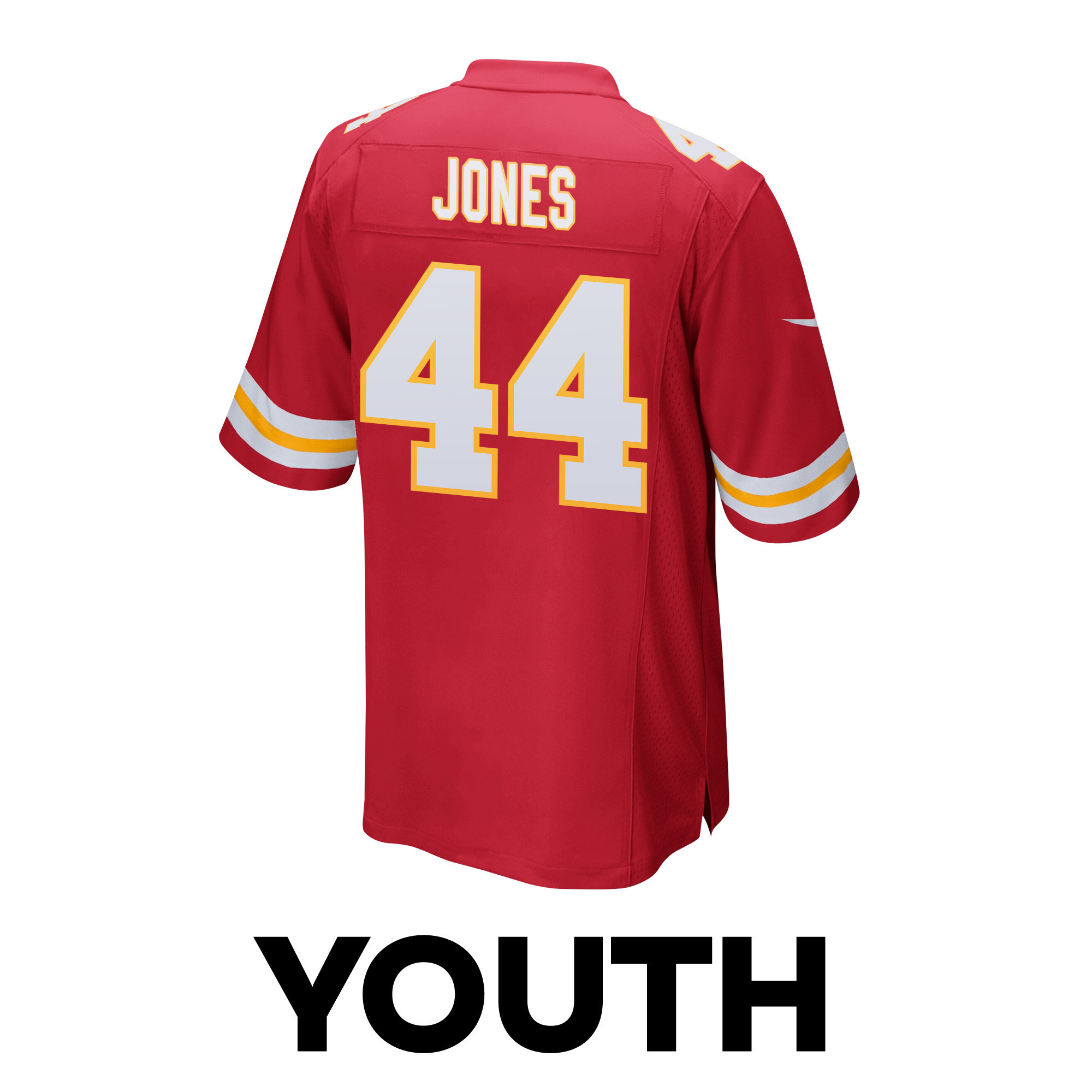 Cam Jones 44 Kansas City Chiefs Super Bowl LVIII Champions 4X Game YOUTH Jersey - Red JS5281 nicesnker - Image 3