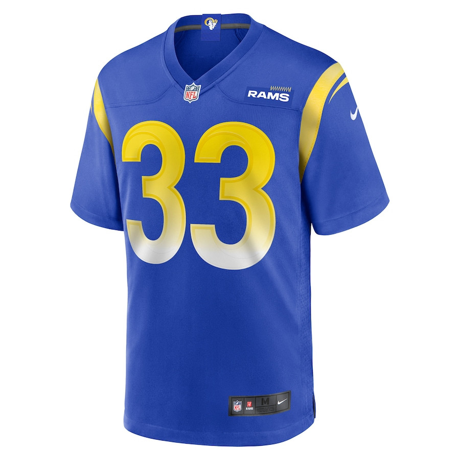 Alternative view of Cam Lampkin 33 Los Angeles Rams Game Men Jersey - Royal JS7744 nicesnker