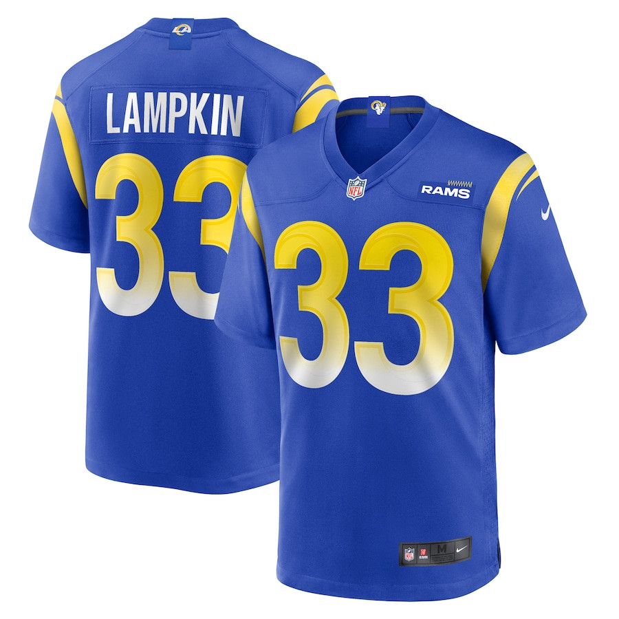 Cam Lampkin 33 Los Angeles Rams Game Men Jersey - Royal JS7744 nicesnker