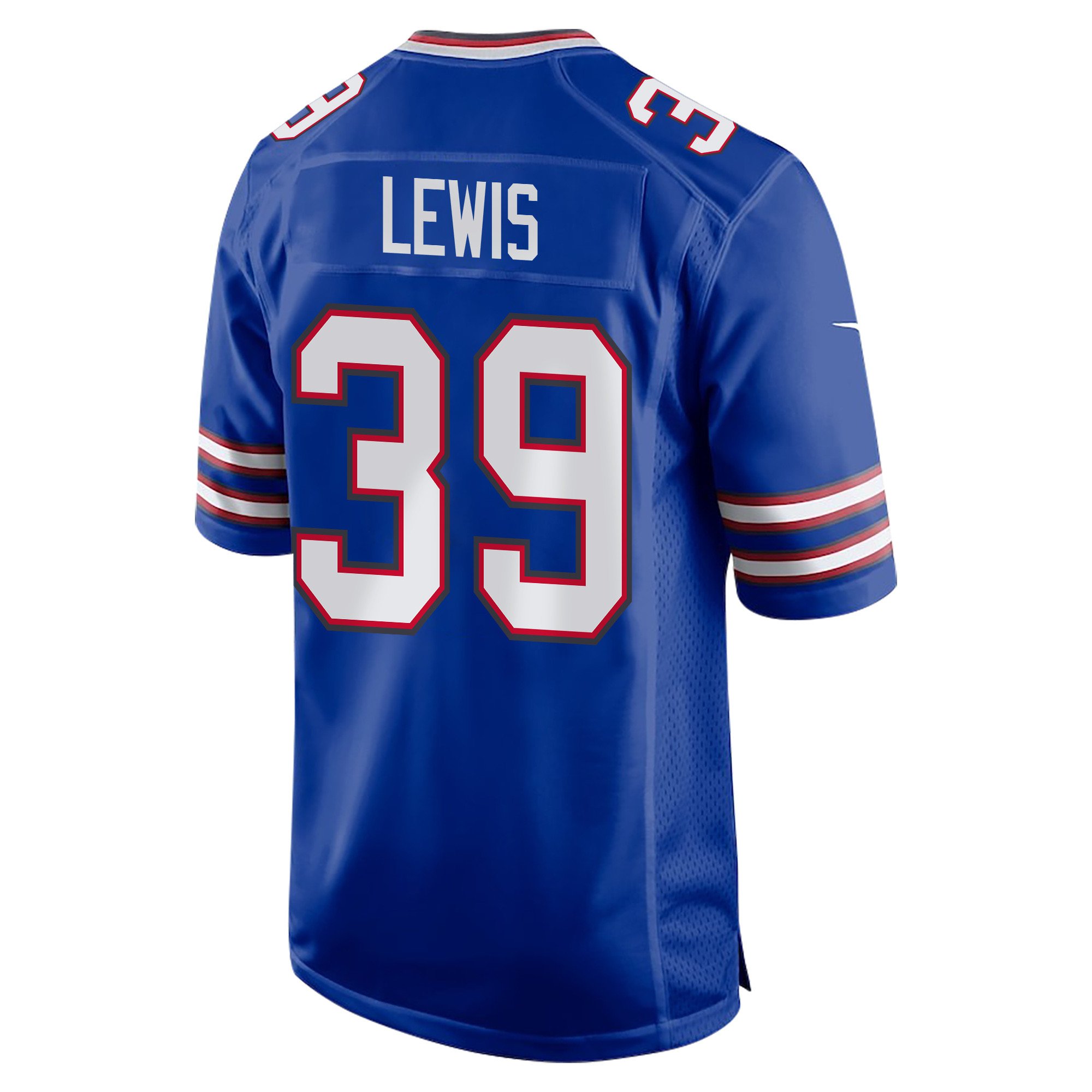 Alternative view of Cam Lewis 39 Buffalo Bills Super Bowl LIX Champions Patch 'New Orleans - Where Passion Ignites' EMBROIDERED Game Men Jersey - Royal JS9333 nicesnker