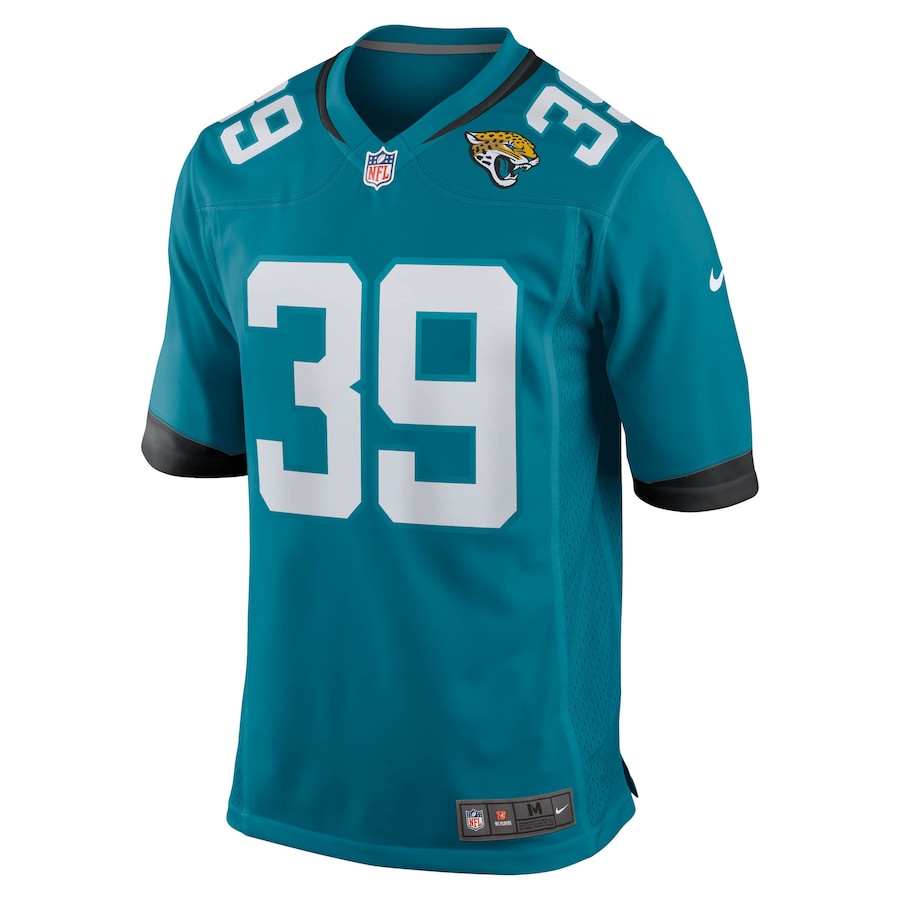 Alternative view of Cam Little 39 Jacksonville Jaguars Team Game Men Jersey - Teal JS9218 nicesnker
