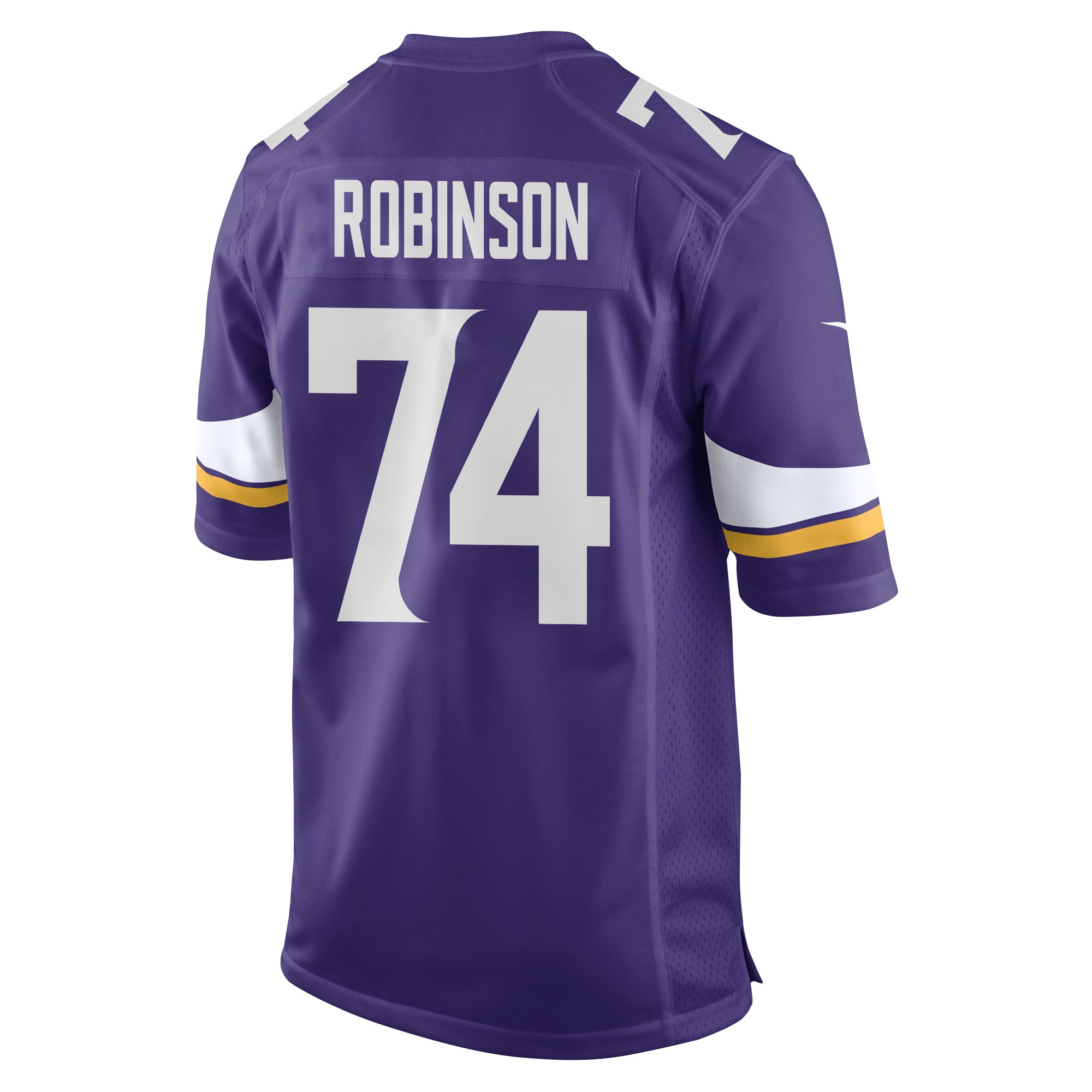 Alternative view of Cam Robinson 74 Minnesota Vikings Super Bowl LIX New Orleans Patch Game Men Jersey - Purple JS6223 nicesnker