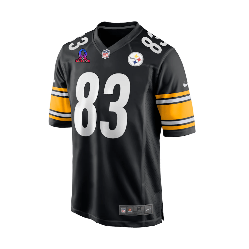 Alternative view of Cameron Heyward 83 Pittsburgh Steelers 2025 Pro Bowl Patch Game Men Jersey - Black JS3110 nicesnker