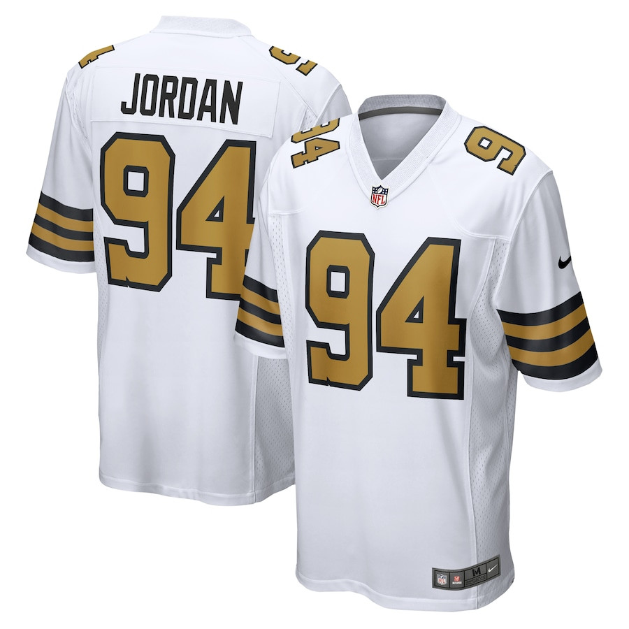 Cameron Jordan 94 New Orleans Saints Alternate Game Men Jersey - White JS8350 nicesnker