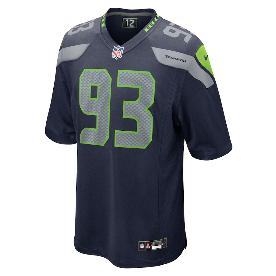 Alternative view of Cameron Young 93 Seattle Seahawks Game Men Jersey - College Navy JS6998 nicesnker