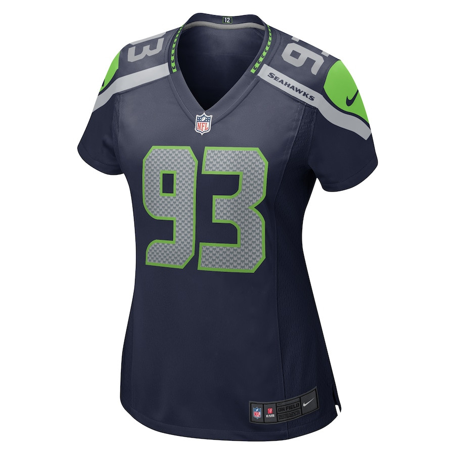 Alternative view of Cameron Young 93 Seattle Seahawks Women's Game Jersey - College Navy JS2630 nicesnker