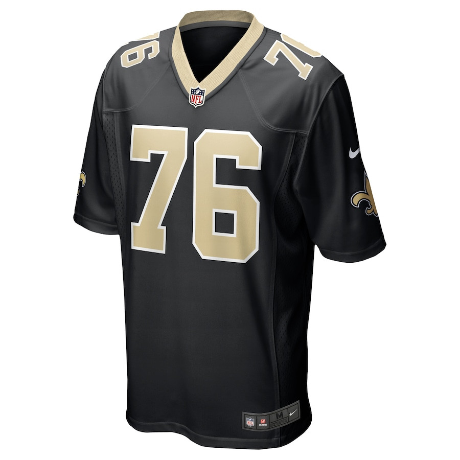 Alternative view of Camron Peterson 76 New Orleans Saints Game Men Jersey - Black JS2776 nicesnker
