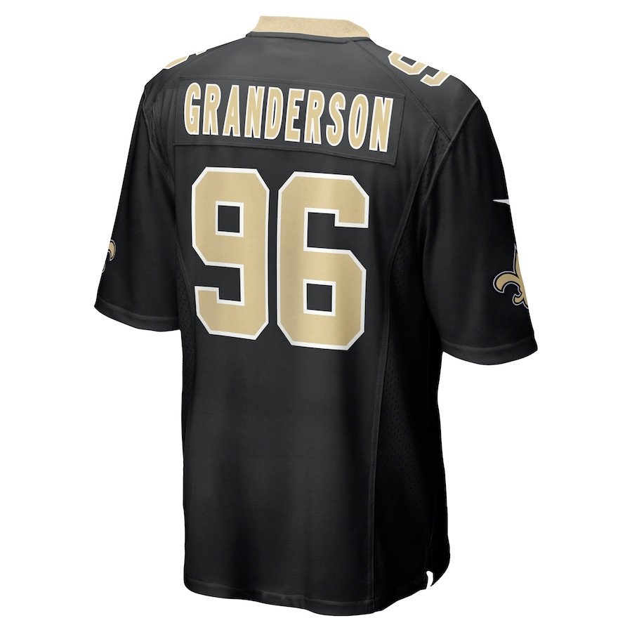Carl Granderson 96 New Orleans Saints Men Game Jersey - Black JS3720 nicesnker - Image 3