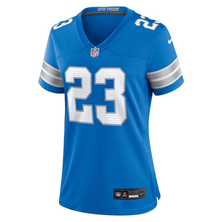 Alternative view of Carlton Davis III 23 Detroit Lions Women's Game Jersey - Blue JS1848 nicesnker
