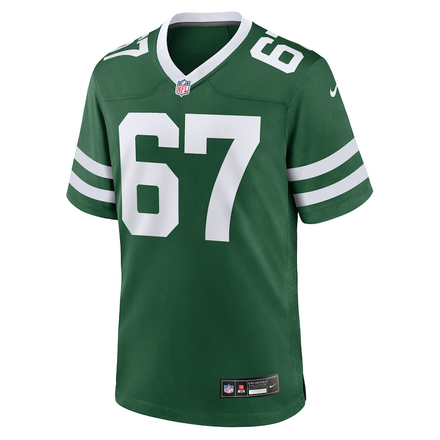 Alternative view of Carter Warren 67 New York Jets Team Game Men Jersey - Legacy Green JS9825 nicesnker