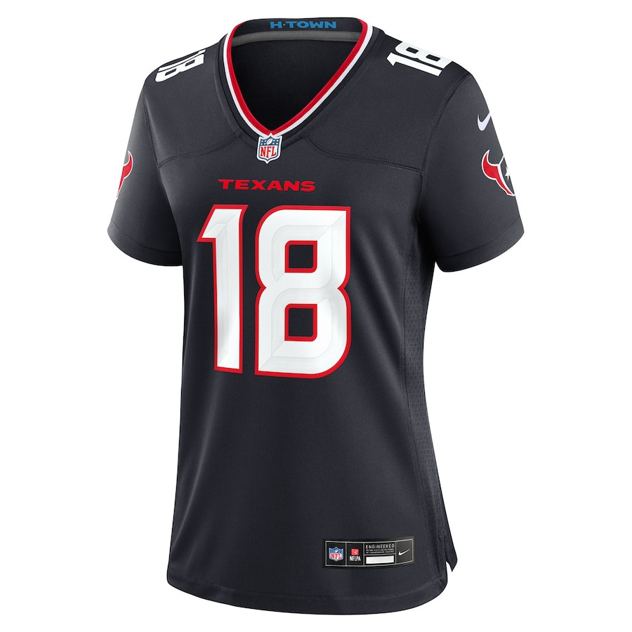 Alternative view of Case Keenum 18 Houston Texans Women's Team Game Jersey - Navy JS7257 nicesnker