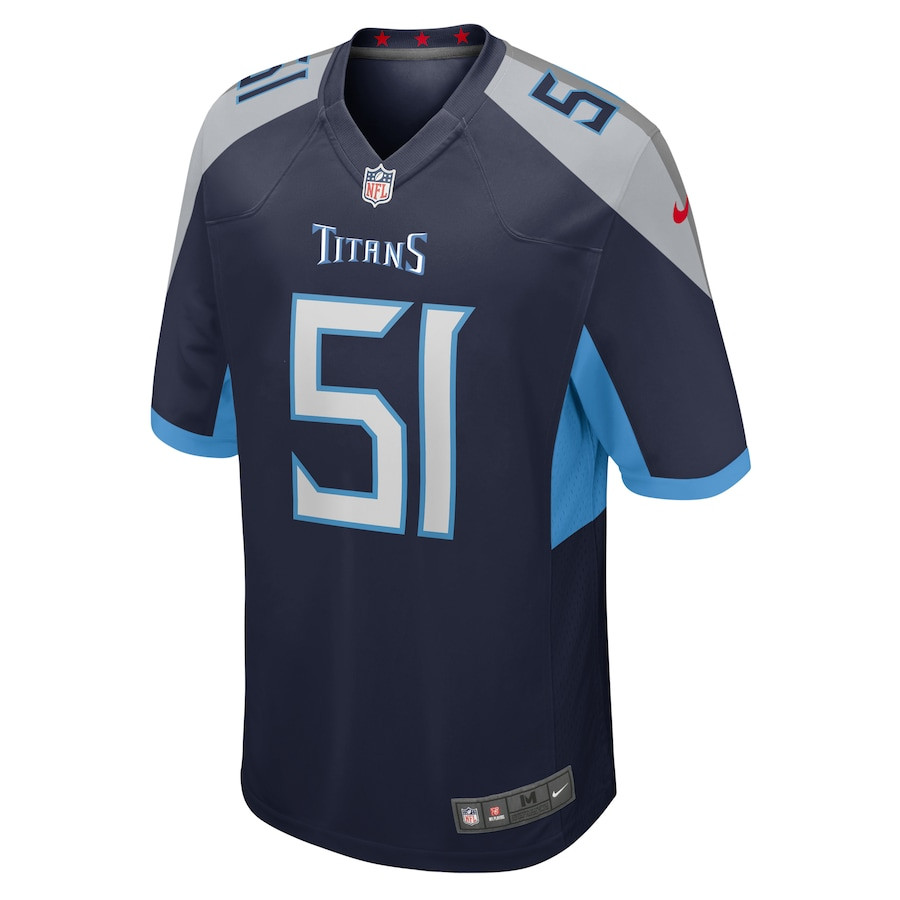Alternative view of Cedric Gray 51 Tennessee Titans Game Men Jersey - Navy JS9520 nicesnker