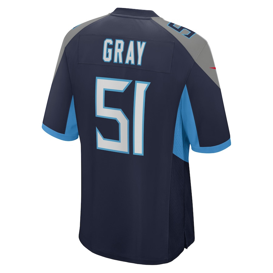 Cedric Gray 51 Tennessee Titans Game Men Jersey - Navy JS9520 nicesnker - Image 3