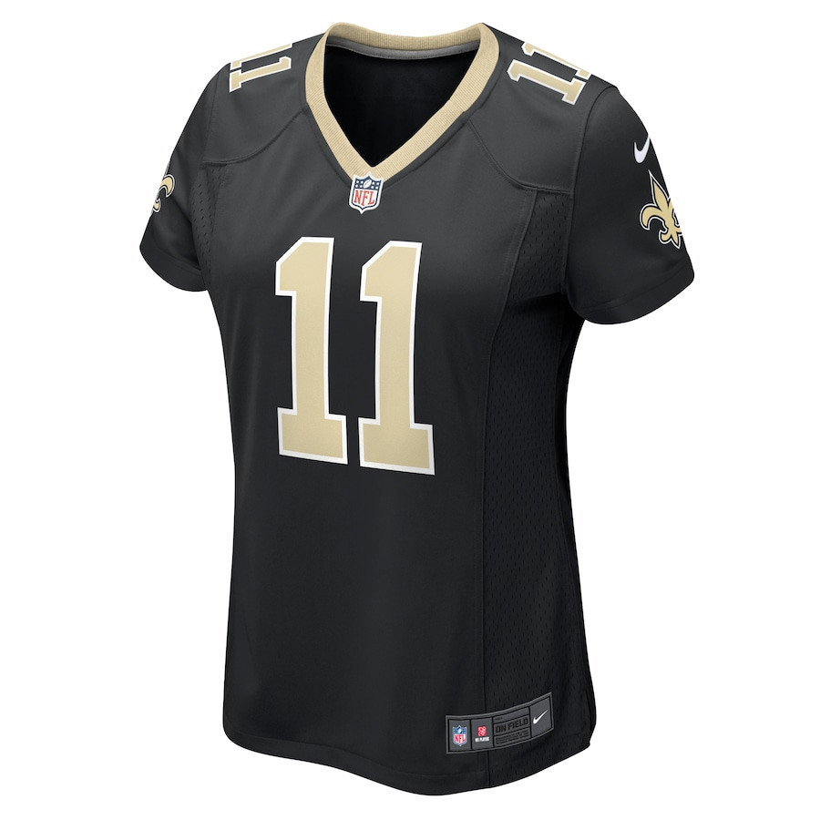 Alternative view of Cedrick Wilson Jr. 11 New Orleans Saints Women's Game Jersey - Black JS1201 nicesnker