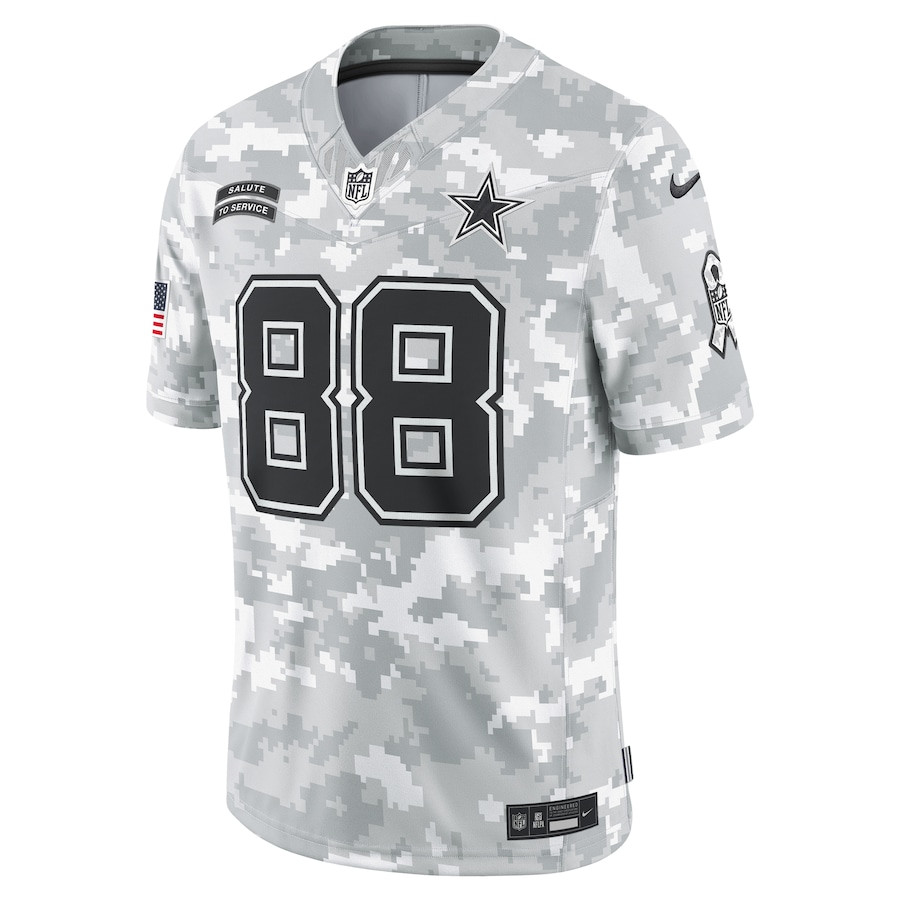 Alternative view of CeeDee Lamb 88 Dallas Cowboys 2024 Salute to Service Limited Men Jersey - Arctic Camo JS2124 nicesnker