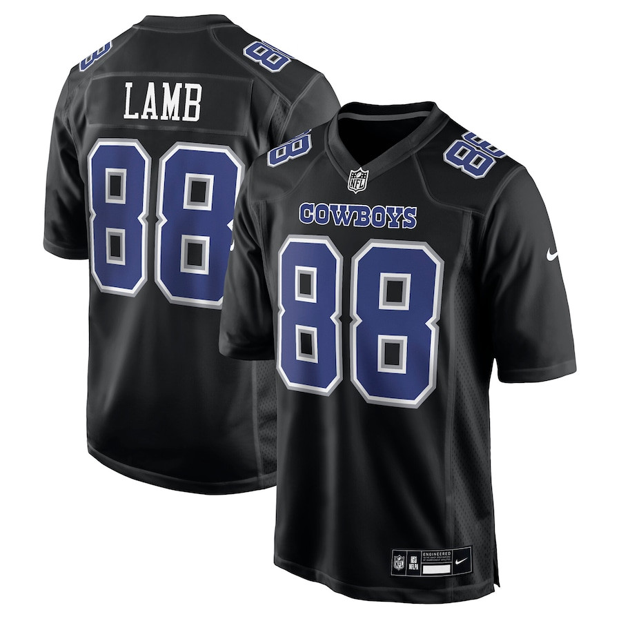 CeeDee Lamb 88 Dallas Cowboys Fashion Game Men Jersey - Carbon Black JS3396 nicesnker