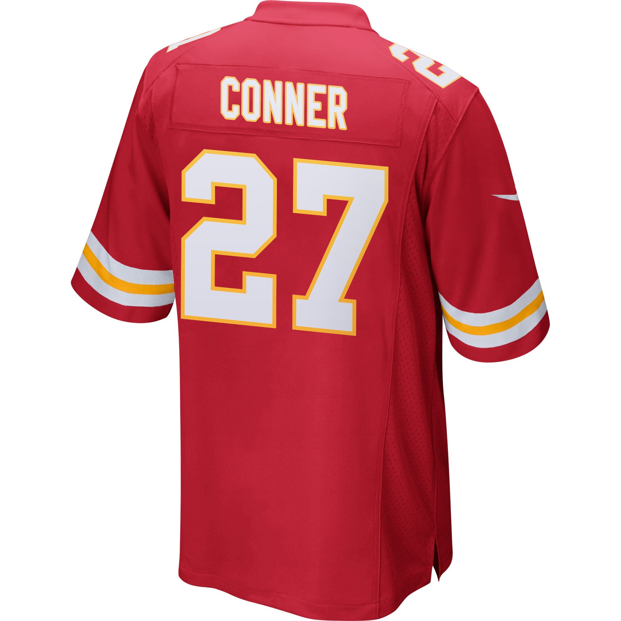 Alternative view of Chamarri Conner 27 Kansas City Chiefs Super Bowl LIX Champions Patch 'New Orleans - Where Passion Ignites' EMBROIDERED Game Men Jersey - Red JS8710 nicesnker