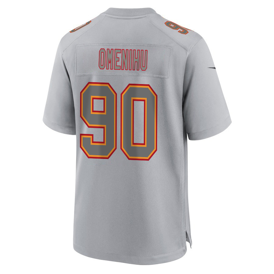 Charles Omenihu 90 Kansas City Chiefs Super Bowl LVIII Champions 4X Atmosphere Fashion Game Men Jersey - Gray JS4400 nicesnker - Image 3