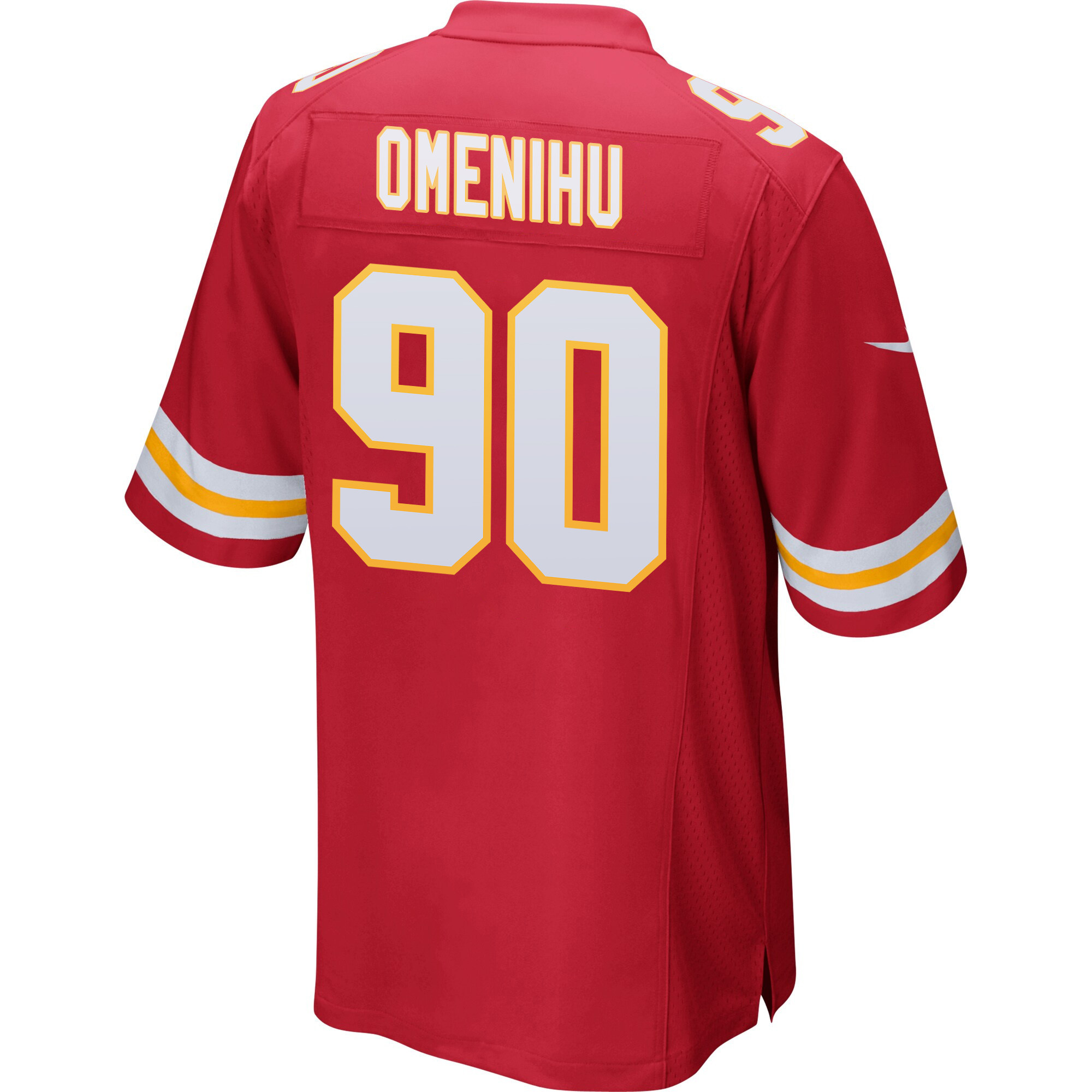 Charles Omenihu 90 Kansas City Chiefs Super Bowl LVIII Patch Game Men Jersey - Red JS5469 nicesnker - Image 3